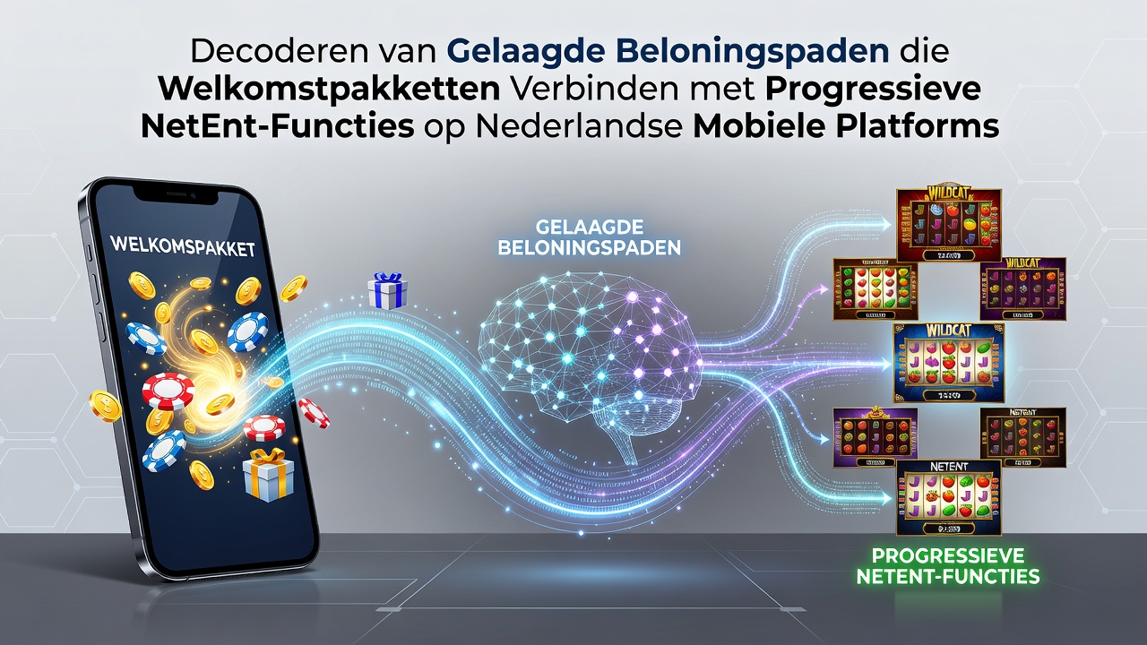Illustratie van gelaagde beloningsstructuren in mobiele casino apps met NetEnt progressieve slots