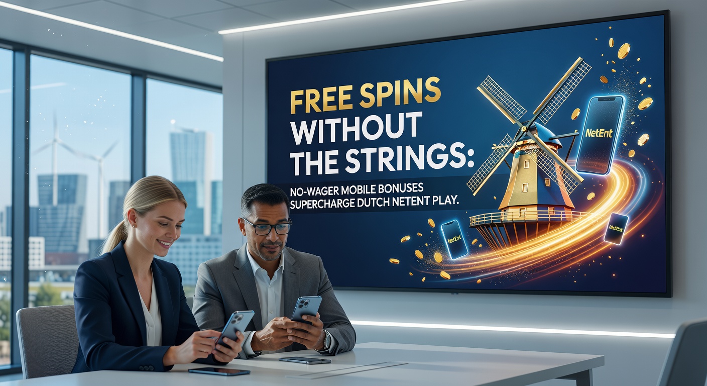 Voorbeeld van een no-wager bonus interface op een NetEnt mobiele slot, met directe cash winsten zichtbaar