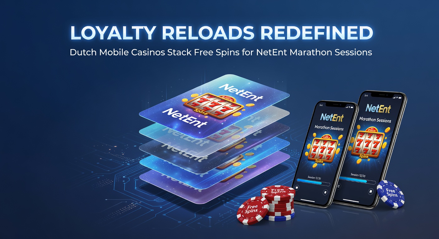 Grafiek met gestapelde free spins in een loyalty-app van een Nederlands mobiel casino, gericht op NetEnt-games tijdens marathon-sessies