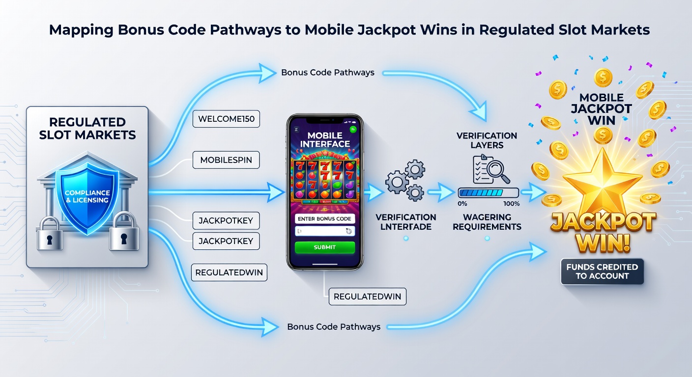 Mobiele jackpotweergave met actieve bonuscode indicator in een gereguleerde slotapp