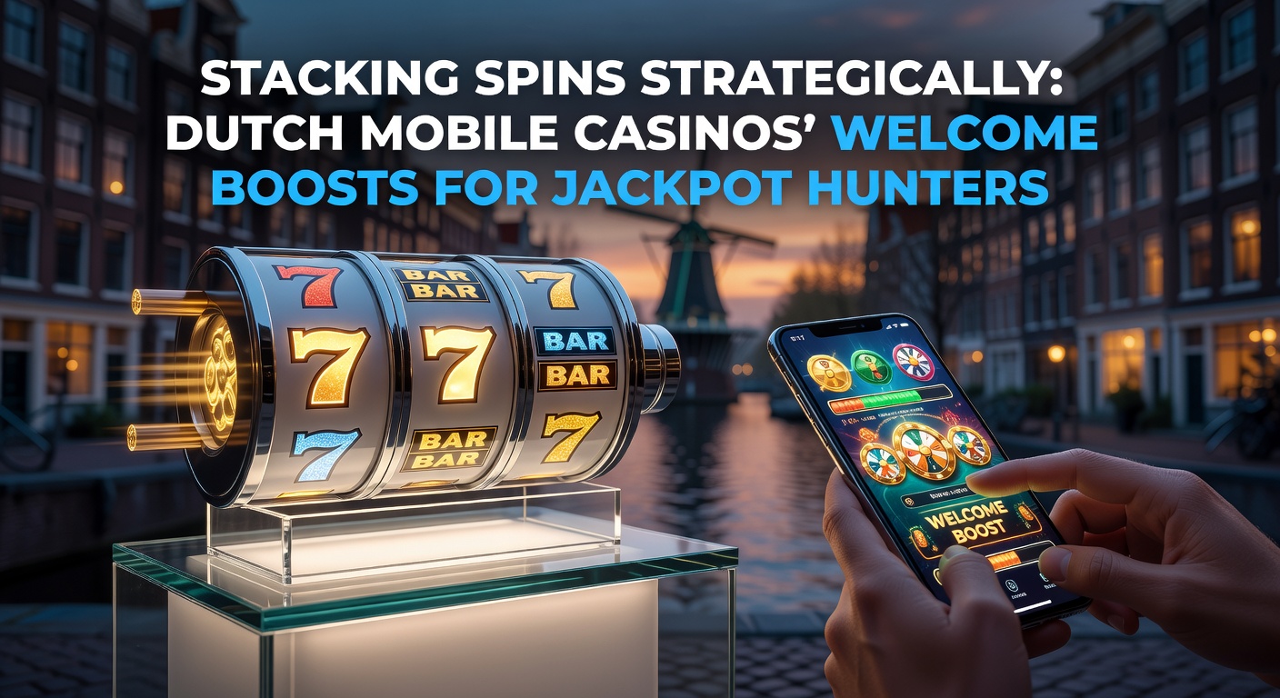 Mobiel scherm met gestapelde free spins en jackpot teller in een Nederlands casino app