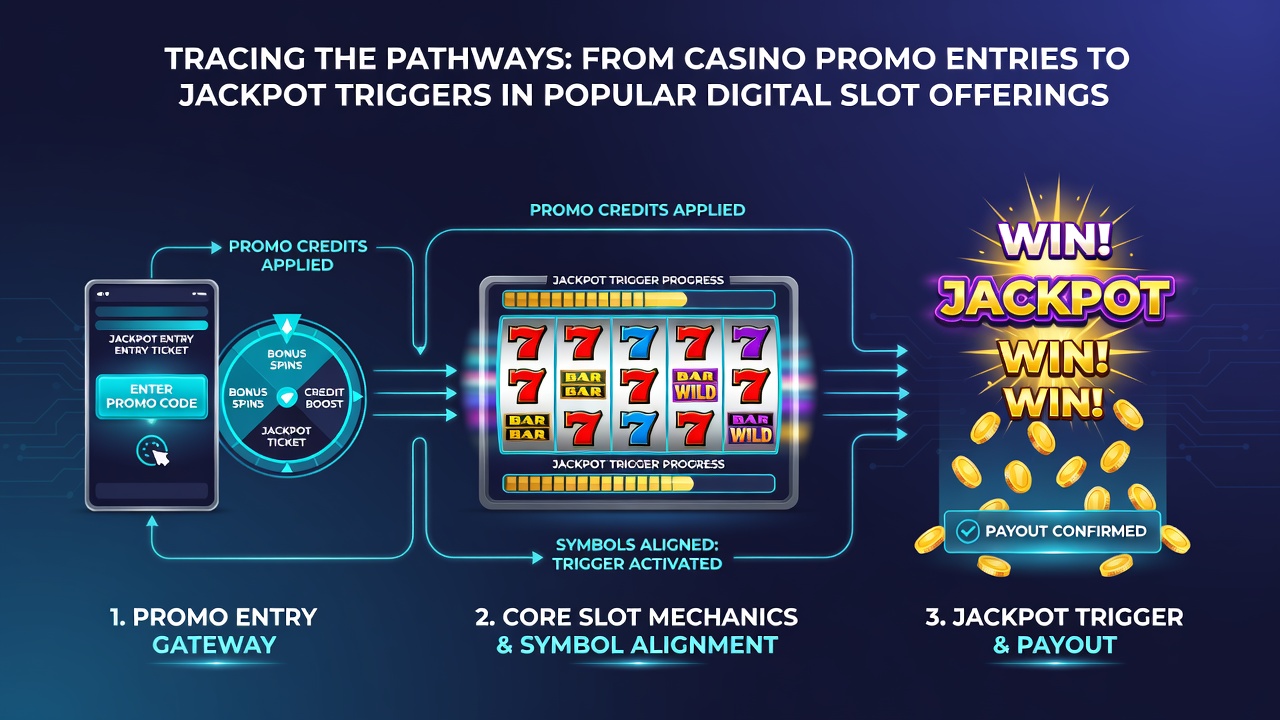 Illustratie van RNG-processen en jackpot-activering in digitale slotspellen