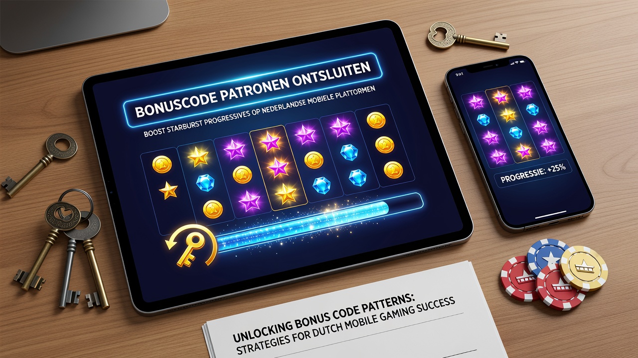 Grafiek van bonuscode activiteit en Starburst progressieve groei op Nederlandse mobiele apparaten